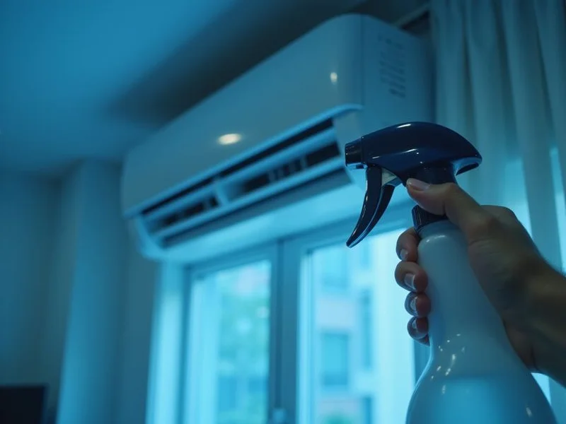 Antibacterial sanitisation inside aircond unit