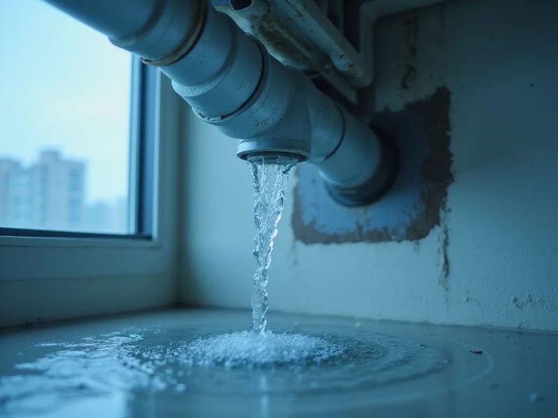Drainage pipe being flushed during aircond servicing