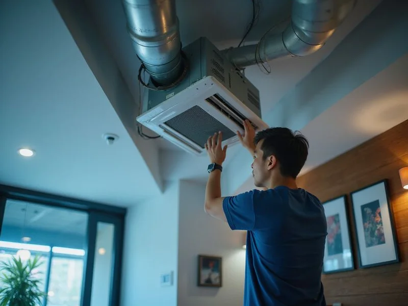 Ducted aircond system commissioned in café