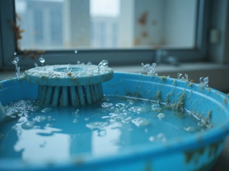 Evaporator coil soaking in chemical solution