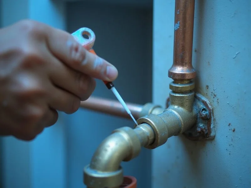 Leak detection at copper piping joints