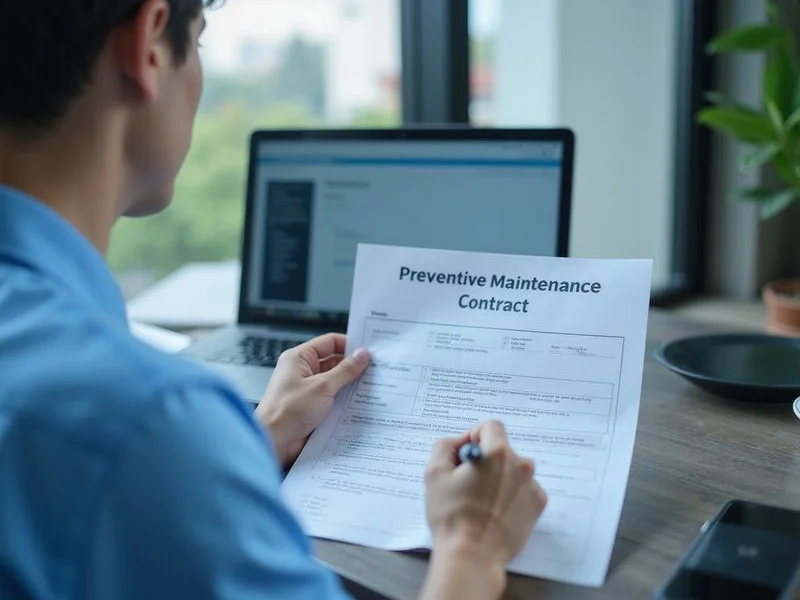 Preventive maintenance inspection in a KL office