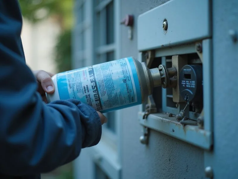 R32 canister connected to aircond service port