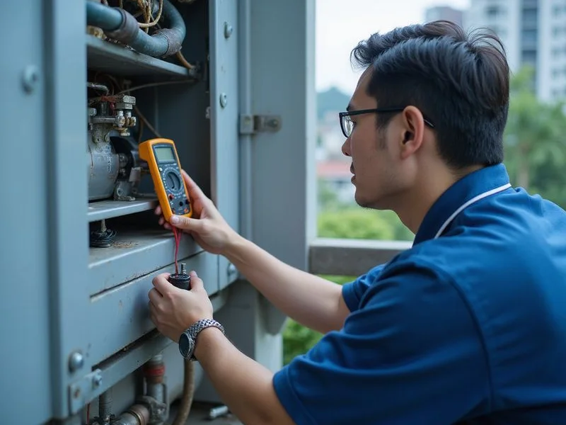 Compressor capacitor diagnosis on outdoor unit