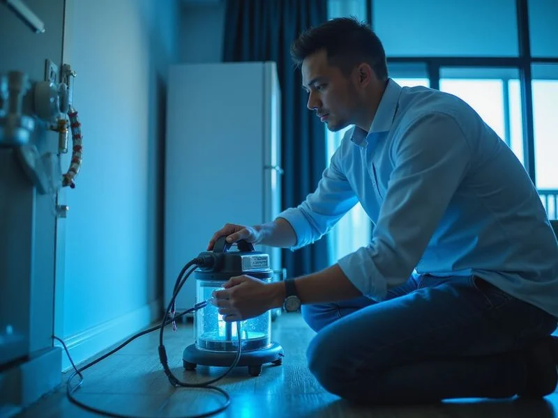 Vacuum testing new aircond system