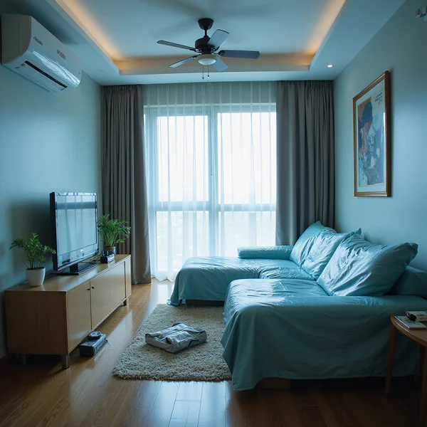 Spotless KL living room after aircond service
